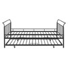 Full Size Metal Daybed, Twin Daybed With Trundle, Metal Lath Support, No Noise Daybed Frame For Home, Apartment, Bedroom - 4 of 4