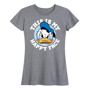 Women's - Disney - This Is My Happy Face Short Sleeve Graphic T-Shirt - 1 of 4