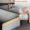 78'' Velvet Convertible Sectional Sofas, Cozy Sleeper Lounger Sofa with Thick Cushions and Throw Pillows for Living Room, No Assembly Required - 3 of 4