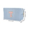 Unique Bargains Corduroy Rectangular Letter Makeup Bag Sky Blue 1 Pc - 2 of 4