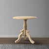 Royal Hampton Intricately Carved Mango Wood Side End Table with Round Top and Pedestal Base - 3 of 4