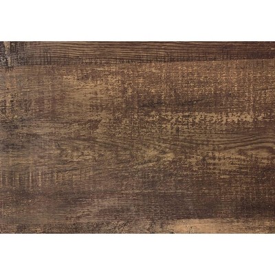 48" Brown Reclaimed Wood and Black Metal Console Table