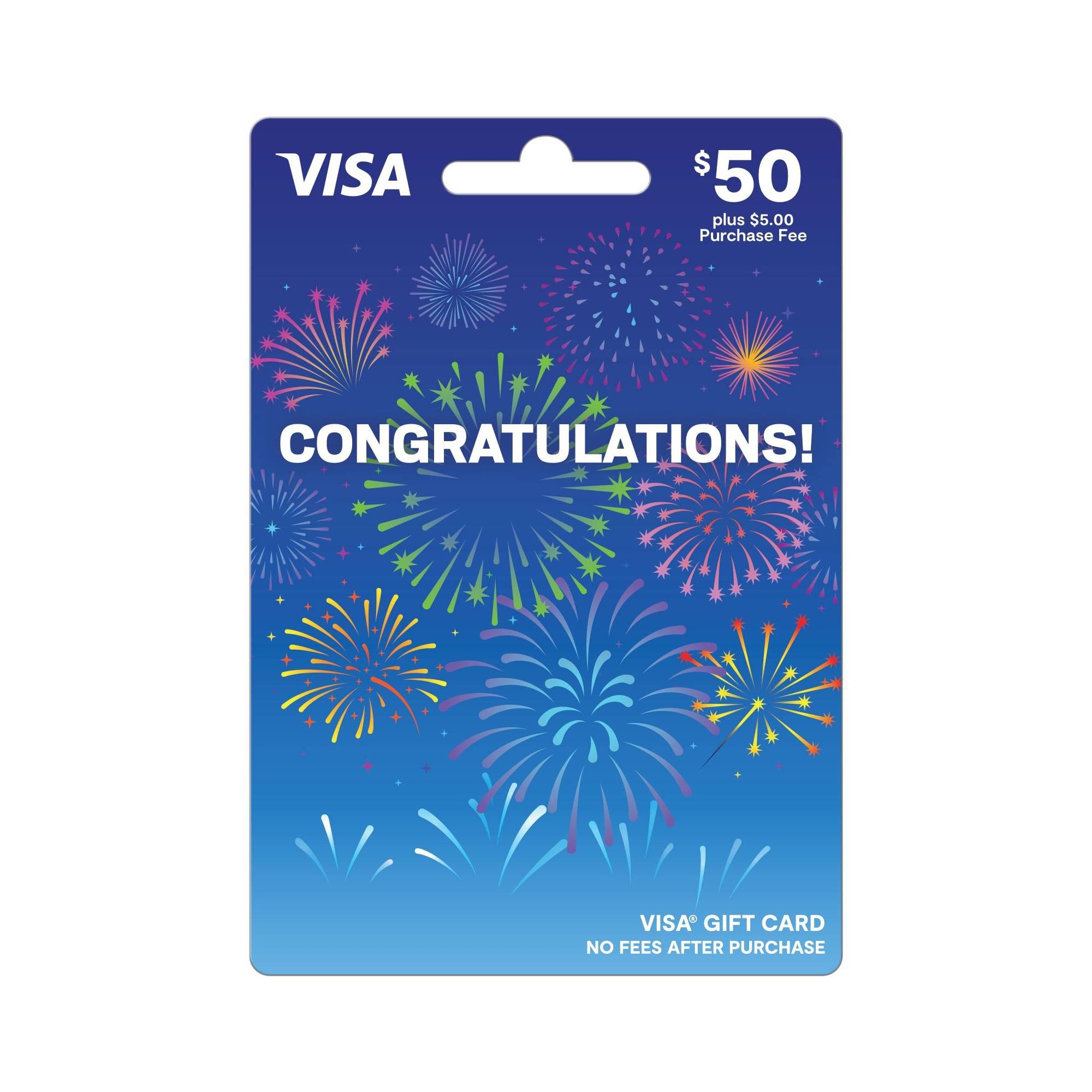 Visa Congrats Gift Card - $50 + $5 fee