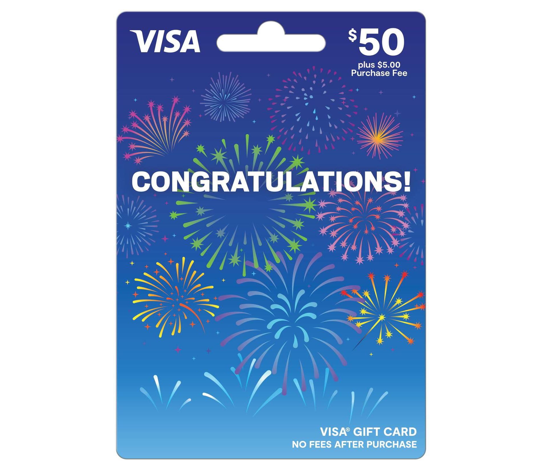 Visa Congrats Gift Card - $50 + $5 Fee