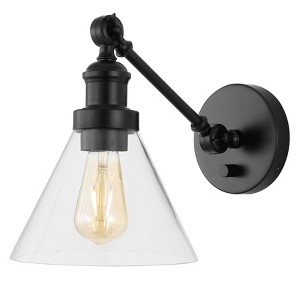 8" LED Cowie Iron/Glass Adjustable Wall Sconce Oil Rubbed Bronze - JONATHAN Y: Dimmable, UL Listed, Eco-Friendly - 1 of 4