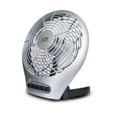 Sunpentown 7" Desktop Fan with Ionizer Silver