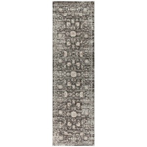 Rizzy Home Alora Decor Swagger Distressed Medallion Floral Rectangle Rug Gray - 1 of 4