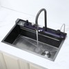 Cobbe Nano gray All-In-One 29.5" Stainless Steel Single bowl Sink, Multifunctional Drop-in Single Bowl Workstation Kitchen Sink Kit with Accessories - 2 of 4