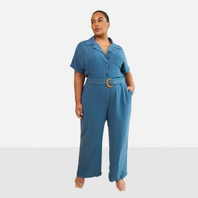 Rebdolls Women's Padma Linen Belted Jumpsuit