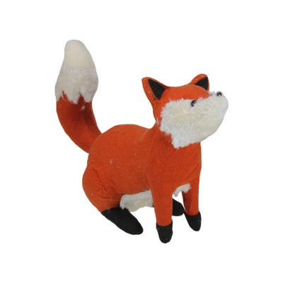 Northlight 15.75” Plush Sitting Fox Fall Thanksgiving Decoration - Orange/Cream