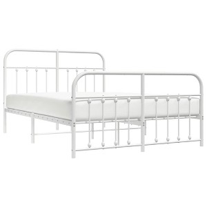 vidaXL Robust Steel Bed Frame with Extra Storage Space and Functional Headboard and Footboard - 1 of 4
