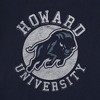 Women's Howard University Classic Retro Stamp Cap Sleeve Baby Rib Crop Top Navy - 3 of 4