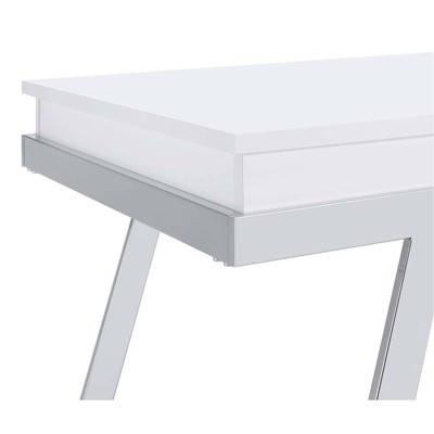 White High Gloss Rectangular Lift-Top Coffee Table with Storage