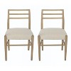 Christopher Knight Home Set of 2 Fescue Upholstered Dining Chairs Light Ash/Light Beige Tweed - 2 of 4