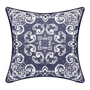 Alhambra Tile Indoor/Outdoor Throw Pillow - Edie@Home - 1 of 4