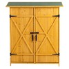 NicBex Outdoor Storage Shed with Lockable Door, Wooden Tool Storage Shed with Detachable Shelves and Pitch Roof - 2 of 4