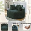 GDFStudio Ben 54'' Chenille Hexagon Single Sofa with Three Pillows - 3 of 4