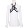 INSPIRE CHIC Women's Paisley Pattern Skinny Long Floral Satin Silky Ribbon Neck Scarves 1Pc - 2 of 4