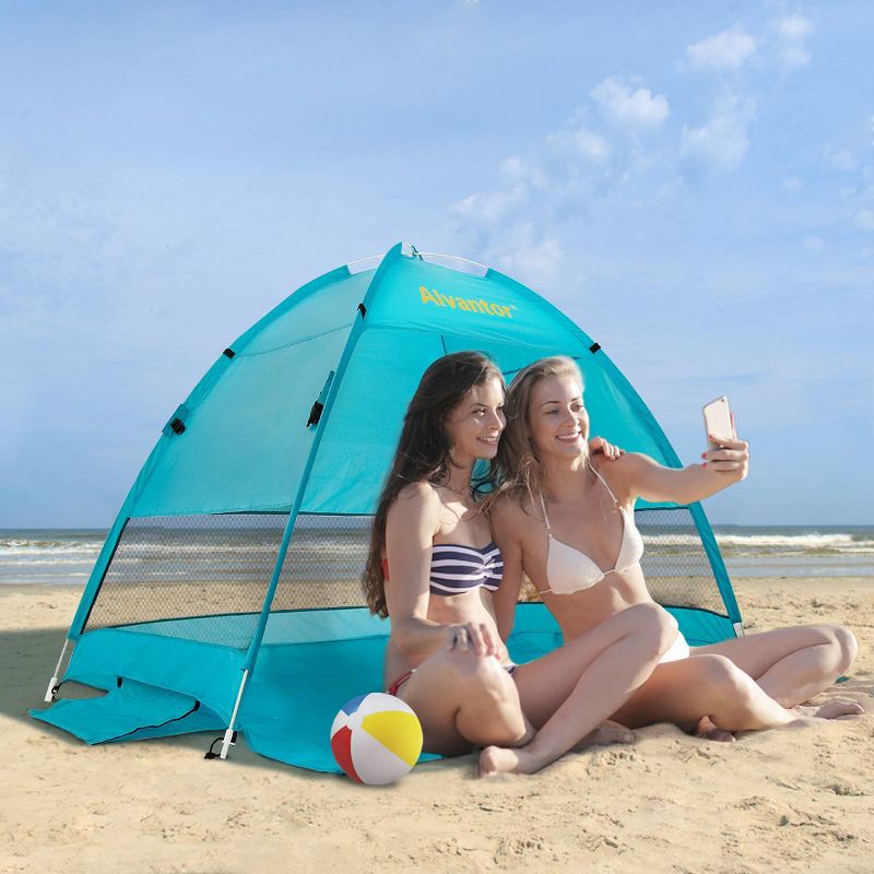 Alvantor Outdoor Instant Pop Up  Sun Shade Canopy 2 People  Beach Shelter Tent Turquoise, 3 of 12