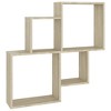 vidaXL Wall Cube Shelf Sonoma Oak 31.5 in.x5.9 in.x30.9 in. Engineered Wood - 2 of 4