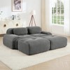 Oversized Corduroy Modular L/U-Shaped Cloud Sectional Sofa with Ottomans, Free combination, Pet-Friendly, No Assembly Required - 4 of 4