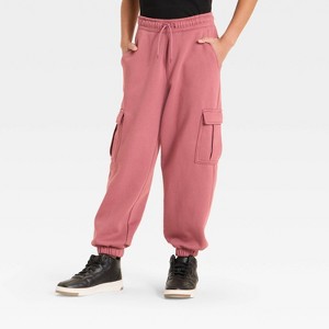 Boys' Mid-Rise Fleece Cargo Jogger Pants - art class™ - 1 of 3