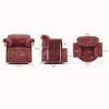 Contemporary Upholstered Swivel Accent Chair with Gold Metal Legs and Fluffy Fabric for Living Room or Office-Maison Boucle - 4 of 4