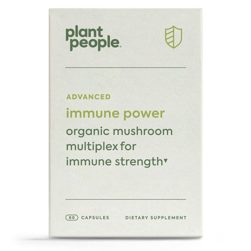 Plant People Organic Mushroom Immune Power Vegan Capsules - 60ct, 3 of 8