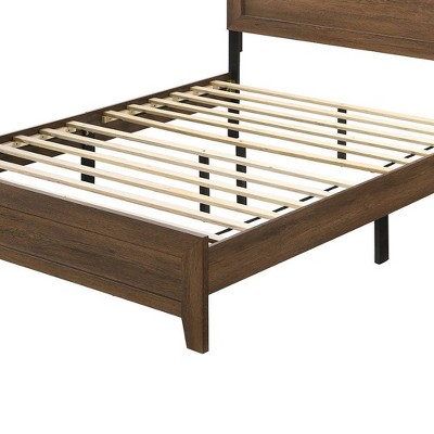 Miquell King Oak Wood Upholstered Storage Bed