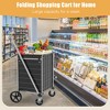 KTMBDW Utility Cart with Wheels, Shopping Cart with Brake for Grocery, Laundry and Stair Climber Cart, Compact and Foldable - 2 of 4