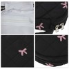Unique Bargains Heart-shaped Embroidered Bow Makeup Bag 1 Pc - 3 of 4