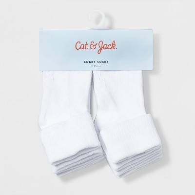 6pk Bobby Socks - Cat \u0026 Jack™ White 