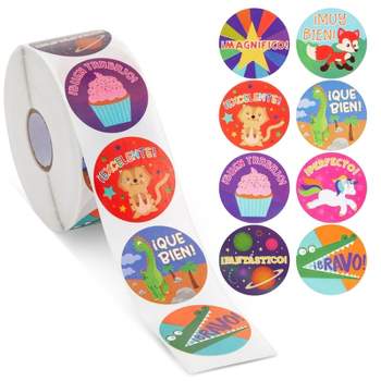 2 Rolls Happy Birthday Stickers, 14 Bright Birthday Designs with 1000 Pcs Label Stickers, Colorful Waterproof Self Adhesive Stickers for Kids Party