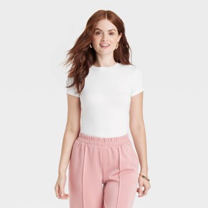 Women's Short Sleeve Brushed Knit T-Shirt - A New Day™ - 1 of 4