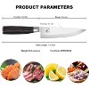 imarku 8 Inch Pro Kitchen Knife High Carbon Stainless Steel EN 1.4116 Japanese Knife Chef's Knives with Ergonomic Handle Single Edge Ultra Sharp Knife - 3 of 4