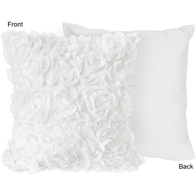 White Floral Lace Decorative Pillow Covers Set of 2