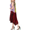 LA LEELA Women's Summer Holiday Casual Short Dress Plus Size Swing Sundress House Wear Dresses Large/X Large Purple, Tie Dye Design - 2 of 3
