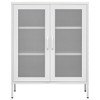 vidaXL Storage Cabinet White 31.5"x13.8"x40" Steel - 3 of 4