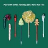 Yoobi Holiday Mini Ballpoint Pen Rainbow Tinsel 10-Ink Click with Pom Pom Charm 0.7mm Stocking Stuffer - 4 of 4