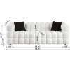 NicBex 84.3 Inch Modern Boucle Couch,3-Seater Sofa with 2 Pillows for Living Room,Office,Apartment - 3 of 4