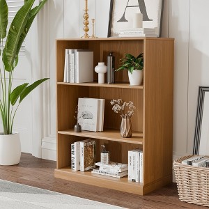 PexFix 41"x31"x16" Doorless Wood Bookshelf Storage Cabinet Bookcase&Office Cabinet for Kitchen Bedroom Entryway Living Room Dinning Room Natural - 1 of 4