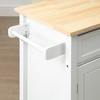 Okak Rolling Kitchen Island with Storage, Kitchen Cart with Wooden Tabletop, Kitchen Island Table for Dining Room, Kitchen, Living Room - 2 of 4