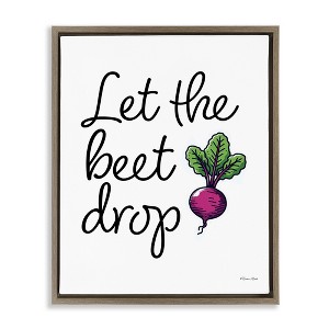 Stupell Industries Let The Beet Drop Floating Frame Canvas Art - 1 of 4
