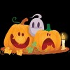 Girl's Design By Humans Halloween Cartoon Pumpkins And Ghost By VectorVillain T-Shirt - 2 of 3