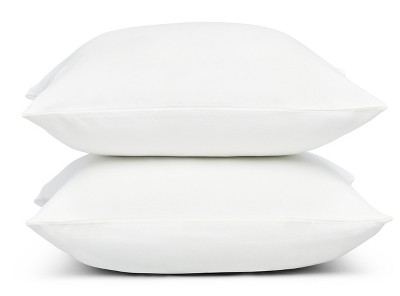 Coop Home Goods Throw Pillow Insert (Pack of 2 White) - 18 x 18 Inches  Indoor Decorative Pillow, Adjustable Memory Foam Fill, Lightweight Down