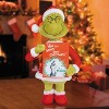 Gemmy 19 in Holiday Greeter Stuffed Grinch in Santa Suit with Dr. Seuss Book - Red - 3 of 3