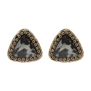 Unique Bargains Triangle Shoelace Charms Dark Grey 1 Pair - 1 of 4