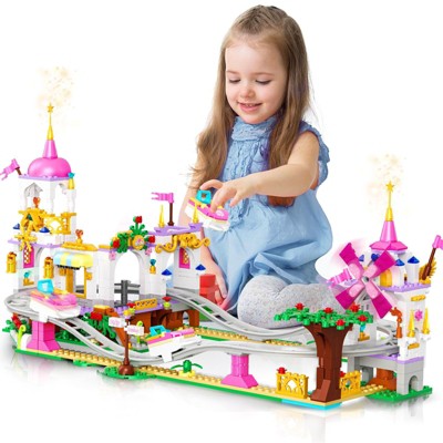 Hogokids Friend Roller Coaster Building Set, 719Pcs Amusement STEM Playground Park Toys for Kids Aged 6+