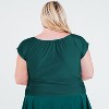 Calypsa Women's Cap Sleeve UPF 50+ Zoey Crop Swim Top - 2 of 3