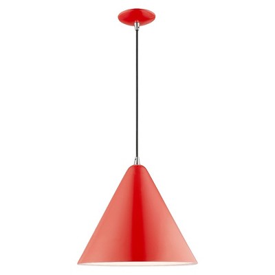 Livex Lighting Dulce 1 - Light Pendant in  Shiny Red